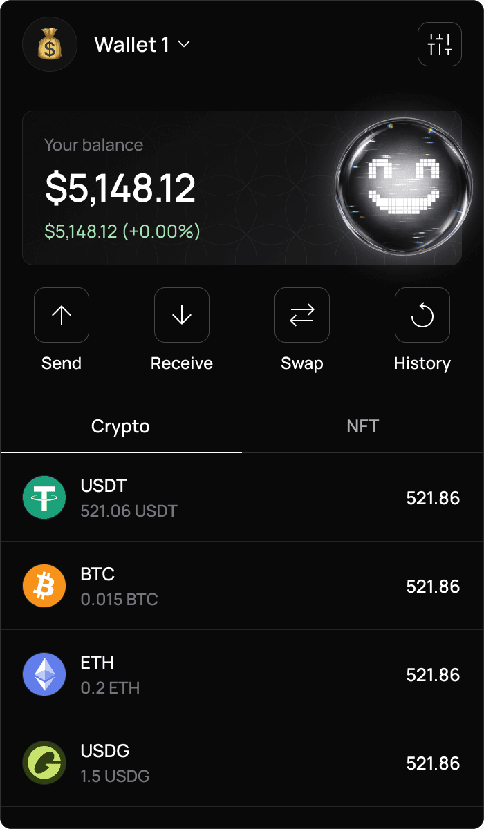 Click wallet preview